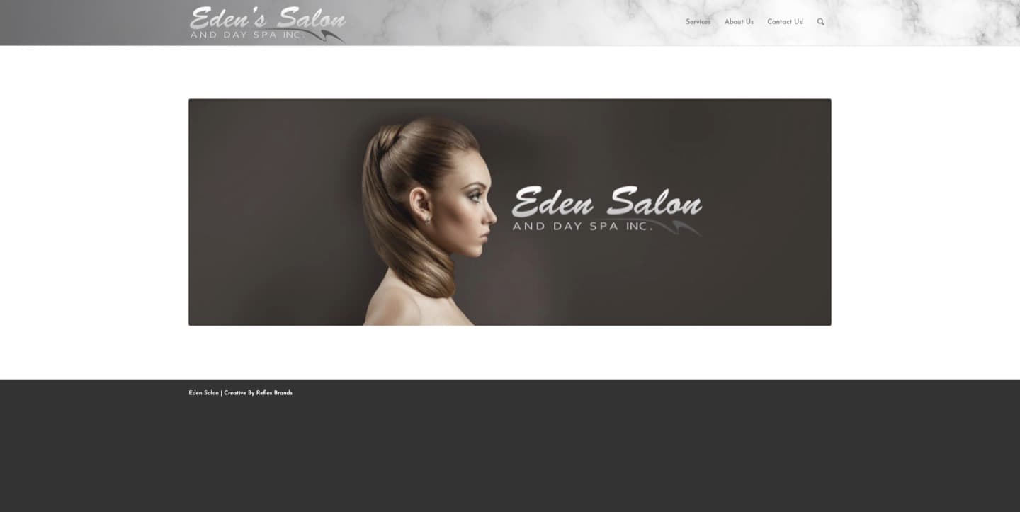 Eden Salon & Day Spa website — Salon & day spa, built by our team