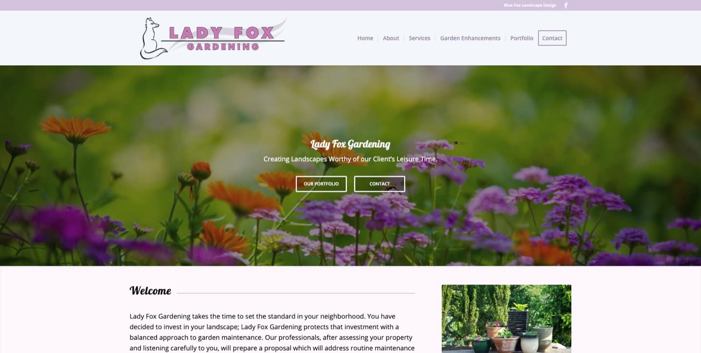 Lady Fox Gardening website — Garden care, built by our team